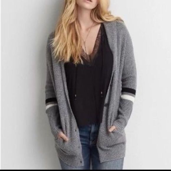 American Eagle Outfitters Sweaters - American Eagle • Collegiate Stripe Knit Cardigan
